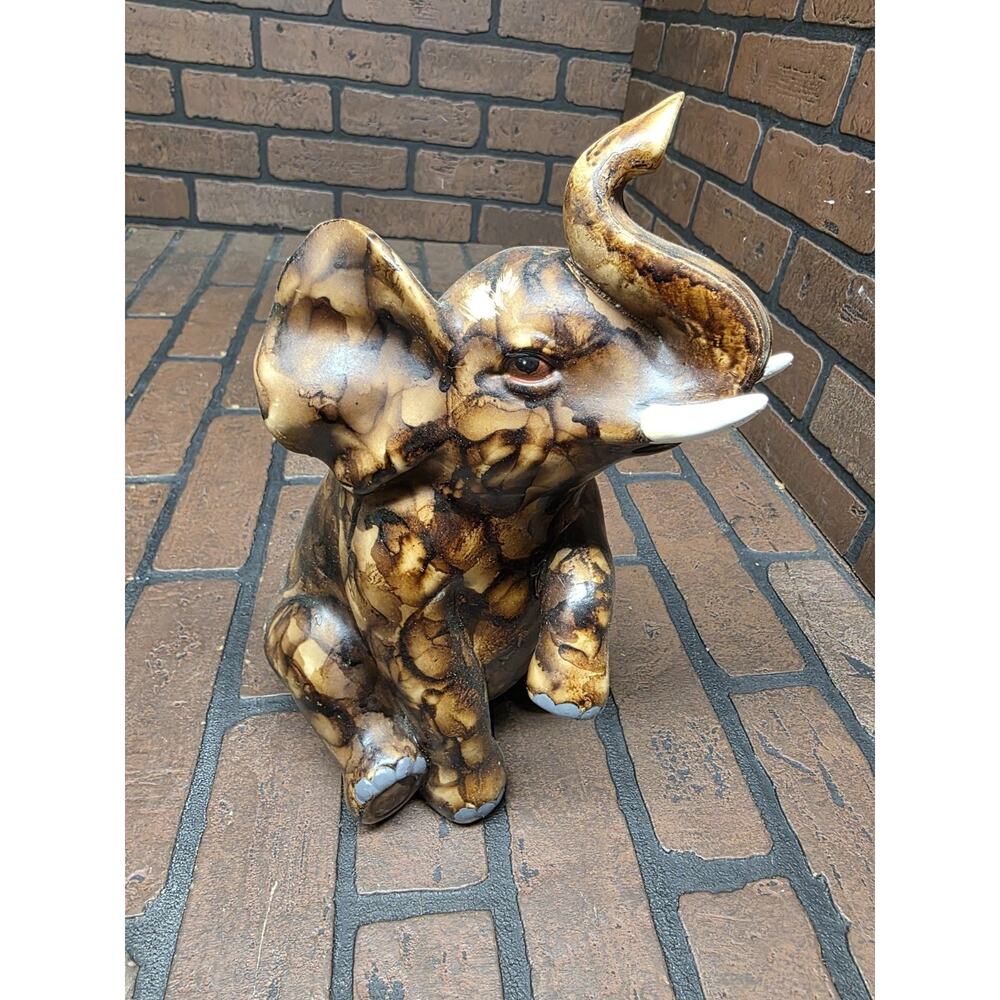 La Dolce Vita By Ja Designs Marble Collection Seated Elephant Figure